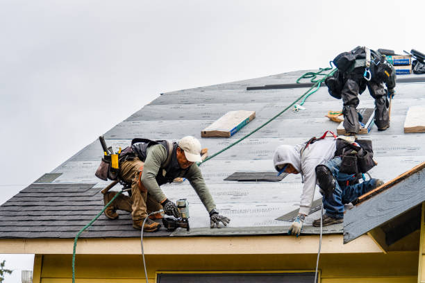 Professional Gutter Installation technician working in Salisbury, CT